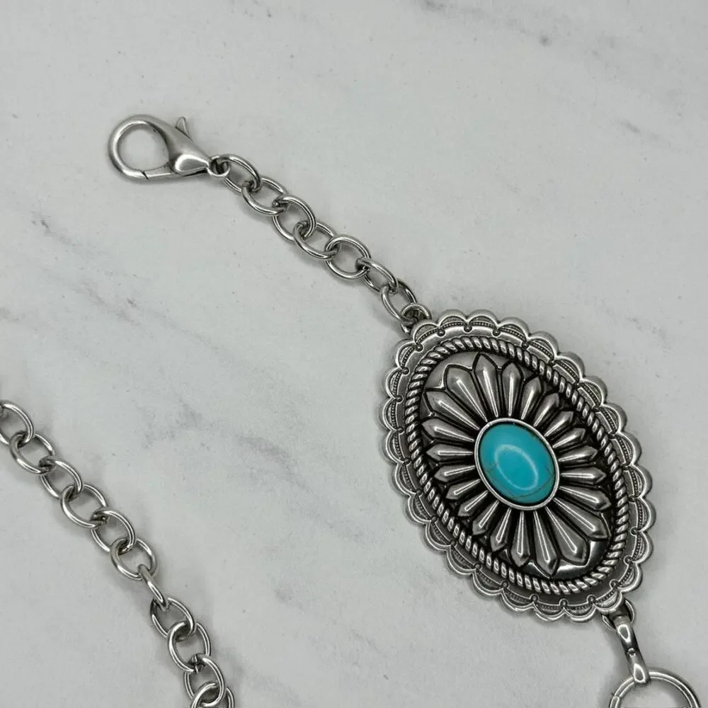 Ariat Faux Turquoise Concho Belt Small/Medium (S/M) ✨